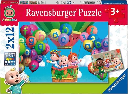 Ravensburger - Puzzle Cocomelon Collezione 2x12 2 Puzzle da 12 Pezzi Età Raccomandata 3+ Anni