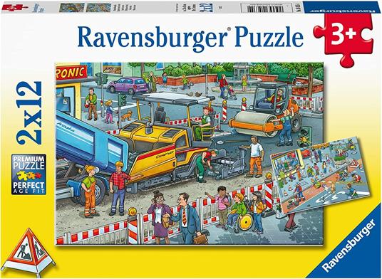 Ravensburger - Puzzle Work in progress Collezione 2x12 2 Puzzle da 12 Pezzi Età Raccomandata 3+ Anni