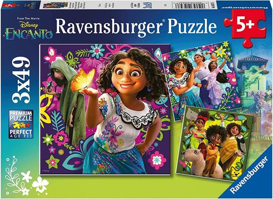 Ravensburger - Puzzle Encanto, Collezione 3x49, 3 Puzzle da 49 Pezzi, Età  Raccomandata 5+ Anni - Ravensburger - Puzzle per bambini - Giocattoli