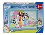 Ravensburger - Puzzle Bluey, Collezione 2x12, 2 Puzzle da 12 Pezzi, Età Raccomandata 3+ Anni