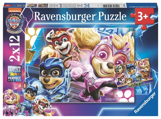 Puzzle 2 x12 pz Paw Patrol - The mighty movie