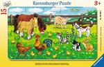 Ravensburger - Puzzle Animali della fattoria, Collezione Puzzle Incorniciati, 15 Pezzi, Età Raccomandata 3+ Anni