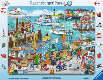 24 Teile Rahmenpuzzle. Ein Tag am Hafen. Ravensburger 00.006.152 puzzle Puzzle da pavimento 24 pezzo(i)