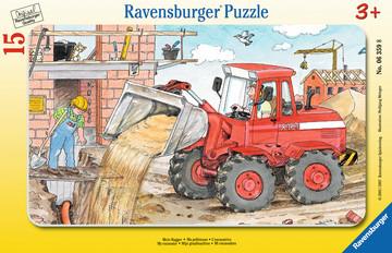15 Teile Rahmenpuzzle. Mein Bagger. Ravensburger 00.006.359 puzzle 15 pezzo(i)