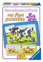 Teneri amici animali Puzzle 3x6 pezzi Ravensburger (06571)