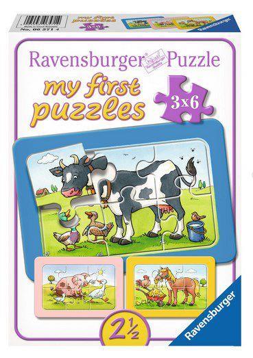 Teneri amici animali Puzzle 3x6 pezzi Ravensburger (06571) - 2