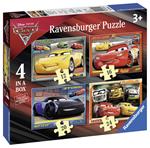 Ravensburger - Puzzle Cars 3, Collezione 4 in a Box, 4 puzzle da 12-16-20-24 Pezzi, Età Raccomandata 3+ Anni