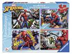 Ravensburger - Puzzle Spiderman, Collezione Bumper Pack 4X100, 4 Puzzle da 100 Pezzi, Età Raccomandata 5+ Anni