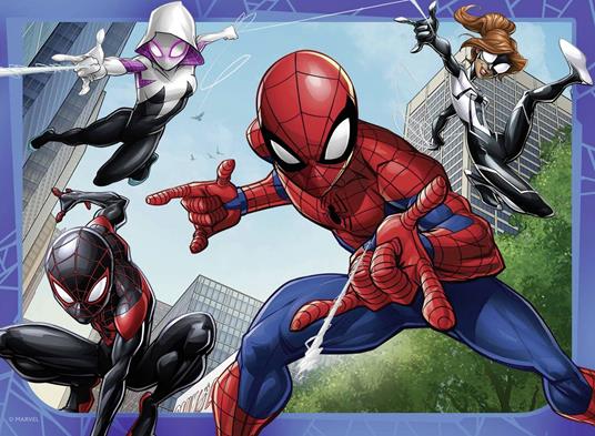 Ravensburger - Puzzle Spiderman, Collezione 4 in a Box, 4 puzzle da 12-16-20-24 Pezzi, Età Raccomandata 3+ Anni - 4