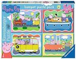 Ravensburger - Puzzle Peppa Pig, Collezione Bumper Pack 4x42, 4 Puzzle da 42 Pezzi, Età Raccomandata 4+ Anni