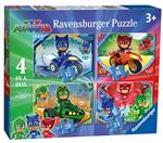 Ravensburger - Puzzle Pj Mask, Collezione 4 in a Box, 4 puzzle da 12-16-20-24 Pezzi, Età Raccomandata 3+ Anni