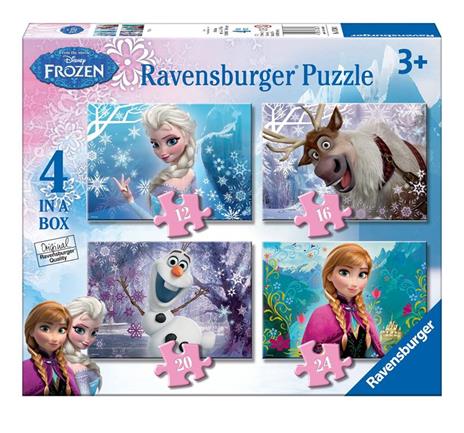 Ravensburger - Puzzle Frozen, Collezione 4 in a Box, 4 puzzle da 12-16-20-24 Pezzi, Età Raccomandata 3+ Anni - 2