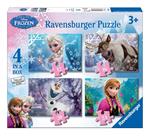 Ravensburger - Puzzle Frozen, Collezione 4 in a Box, 4 puzzle da 12-16-20-24 Pezzi, Età Raccomandata 3+ Anni