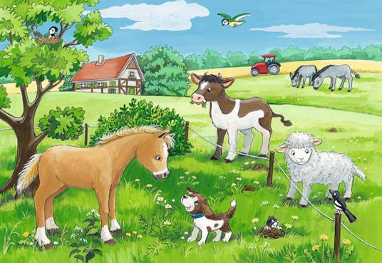 Ravensburger - Puzzle Cuccioli di campagna, Collezione 2x12, 2 Puzzle da 12 Pezzi, Età Raccomandata 3+ Anni - 4