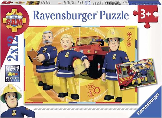 Sam il pompiere Puzzle 2x12 pezzi Ravensburger (07584)