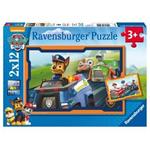 Paw Patrol. Puzzle 2x12 Pezzi Veicoli (C)