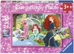 Ravensburger - Puzzle Disney Princess, Collezione 2x12, 2 Puzzle da 12 Pezzi, Età Raccomandata 3+ Anni