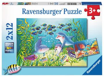 2 x 12 Teile. Auf dem Meeresgrund. Ravensburger 00.007.625 puzzle Puzzle con tessere 12 pezzo(i)