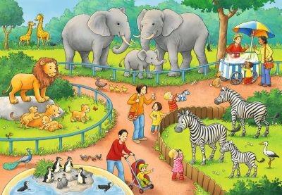 Puzzle 2X24 Pz. Un Giorno Allo Zoo. Ravensburger (7813) - 4