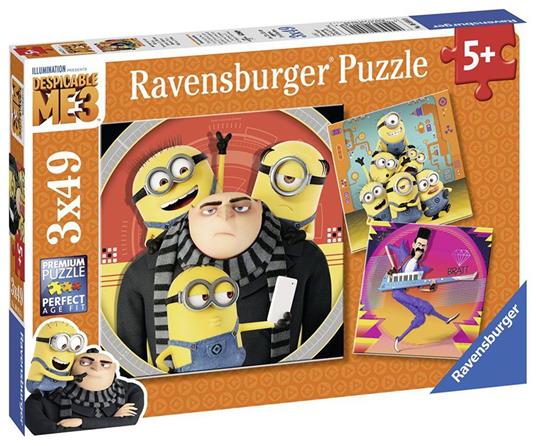 Cattivissimo me 3 Puzzle 3x49 pezzi Ravensburger (08016)