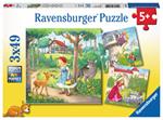 3 x 49 Teile. Rapunzel, Rotkäppchen und Froschkönig. Ravensburger 00.008.051 puzzle Puzzle con tessere 49 pezzo(i)