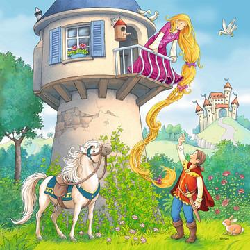 3 x 49 Teile. Rapunzel, Rotkäppchen und Froschkönig. Ravensburger 00.008.051 puzzle Puzzle con tessere 49 pezzo(i) - 3