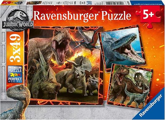 Puzzle 3X49 Pz. Jurassic World. Ravensburger (8054)