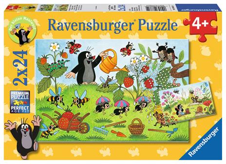2 x 24 Teile. MW: Der Maulwurf im Garten. Ravensburger 4005556088614 puzzle 24 pezzo(i)
