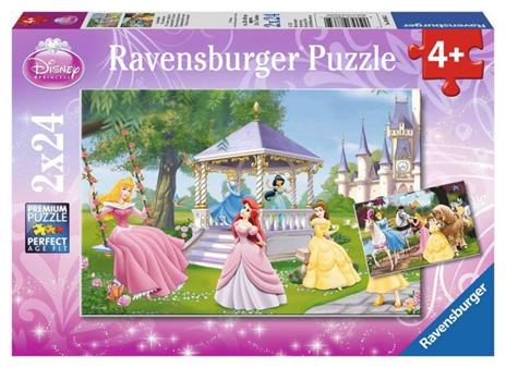 Ravensburger - Puzzle Principesse Disney, Collezione 2x24, 2 Puzzle da 24 Pezzi, Età Raccomandata 4+ Anni