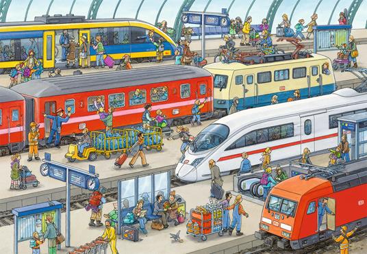 2 x 24 Teile. Trubel am Bahnhof. Ravensburger 4005556091911 puzzle 24 pezzo(i) - 2