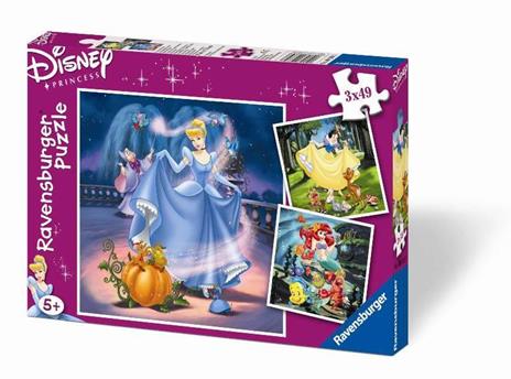 Ravensburger - Puzzle Principesse Disney A, Collezione 3x49, 3 Puzzle da 49 Pezzi, Età Raccomandata 5+ Anni - 4