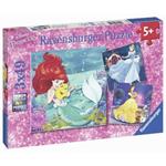 Ravensburger - Puzzle Principesse Disney B, Collezione 3x49, 3 Puzzle da 49 Pezzi, Età Raccomandata 5+ Anni