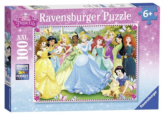 Ravensburger - Puzzle Principesse Disney A, 100 Pezzi XXL, Età Raccomandata  6+ Anni - Ravensburger - Puzzle 100 pz. XXL - Puzzle da 100 a 300 pezzi -  Giocattoli