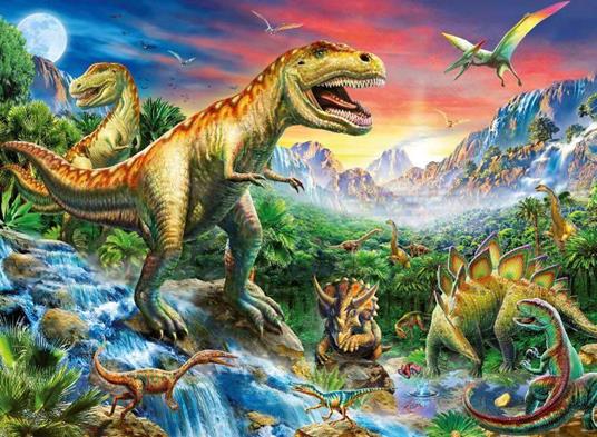 Ravensburger - Puzzle L'era dei dinosauri, 100 Pezzi XXL, Età Raccomandata 6+ Anni - 2