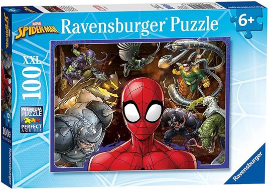 Ravensburger - Puzzle Spiderman, 100 Pezzi XXL, Età Raccomandata 6+ Anni - 6