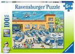 100 Teile XXL. Polizeirevier. Ravensburger 4005556108671 puzzle Puzzle di contorno 100 pezzo(i)