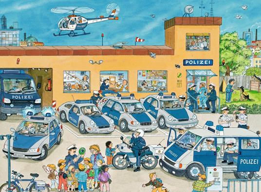 100 Teile XXL. Polizeirevier. Ravensburger 4005556108671 puzzle Puzzle di contorno 100 pezzo(i) - 2