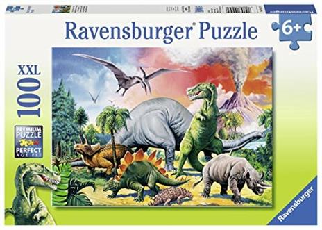 Ravensburger - Puzzle Dinosauri, 100 Pezzi XXL, Età Raccomandata 6+ Anni - 6