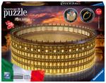 Ravensburger - 3D Puzzle Colosseo Night Edition con Luce, Roma, 216 Pezzi, 10+ Anni