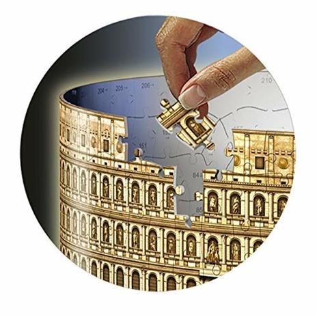 Ravensburger - 3D Puzzle Colosseo Night Edition con Luce, Roma, 216 Pezzi, 10+ Anni - 6