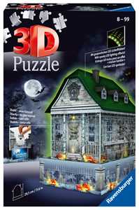 Giocattolo Ravensburger - 3D Puzzle Casa degli Spiriti Night Edition con Luce, 216 Pezzi, 6+ Anni Ravensburger