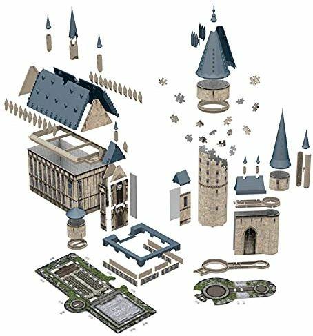Ravensburger - 3D Puzzle Sala Grande Del Castello Di Hogwarts, 540 Pezzi, 10+ Anni - 3