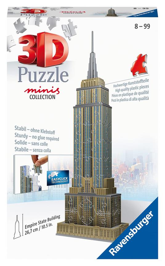 Ravensburger - 3D Puzzle Mini Empire State Building 54 Pezzi 8 Anni