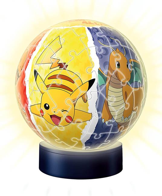 Ravensburger - 3D Puzzle Nightlamp Pokemon, Night Lamp, 72 Pezzi, 6+ Anni - 3