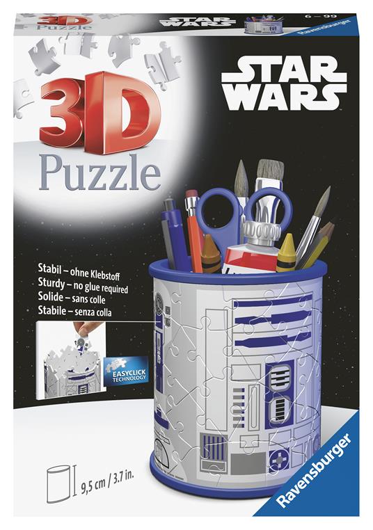 Ravensburger - 3D Puzzle Portapenne Star Wars, 54 Pezzi, 6+ Anni