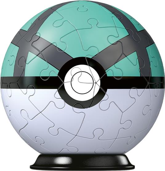 Ravensburger - 3D Puzzle Pokémon Net Ball verde, 54 Pezzi, 6+ Anni