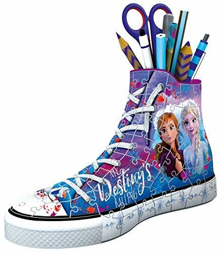 Ravensburger - 3D Puzzle Portapenne Sneaker Frozen 2, 108 Pezzi, 8+ Anni - 4