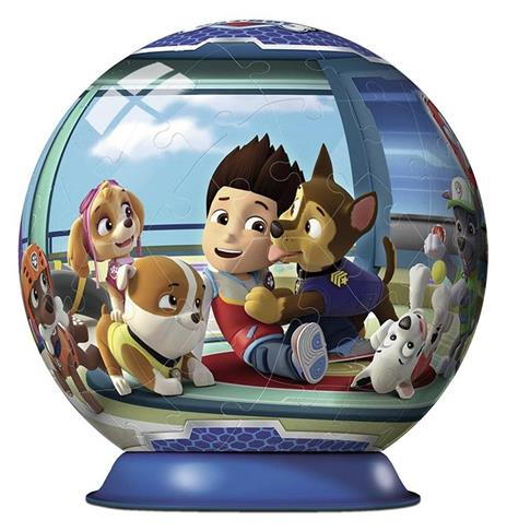 Ravensburger - 3D Puzzle Personaggi Paw Patrol, Puzzle Ball, 72 Pezzi, 6+ Anni