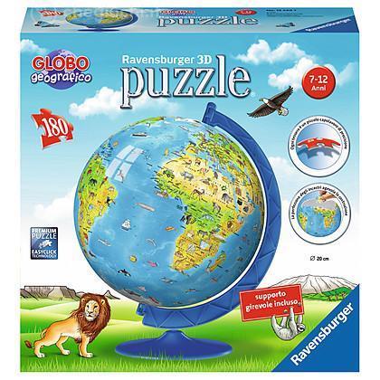 Ravensburger - 3D Puzzle Globo, 180 Pezzi, 6+ Anni - 2