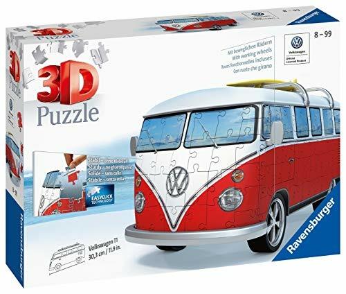 Ravensburger - 3D Puzzle Camper Volkswagen T1, 162 Pezzi, 8+ Anni - 7